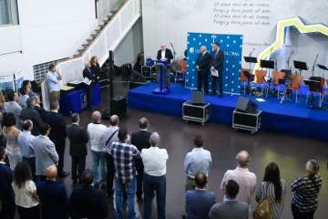 La fiesta aniversario de Global se celebró este miércoles en el Cabildo grancanario (Foto TA)